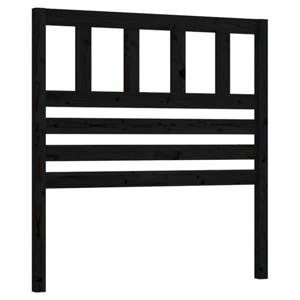 Sengegærde 96x4x100 cm massivt fyrretræ sort - Sengegærde - Sengegærder - Home & Living