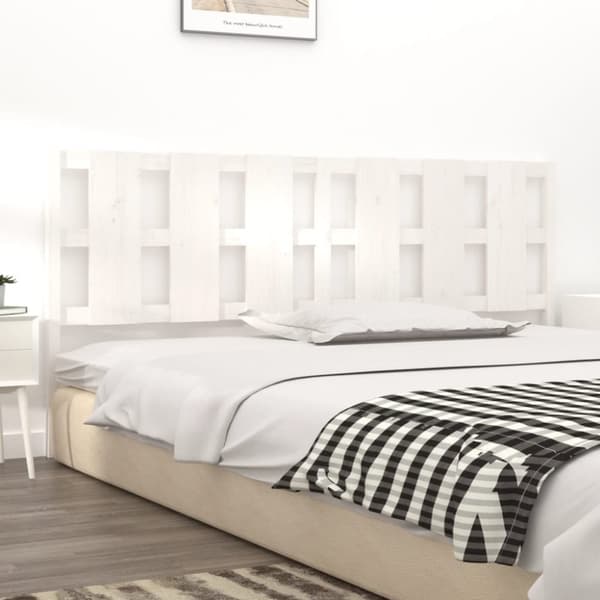 Sengegærde 205,5x4x100 cm massivt fyrretræ hvid - Sengegærde - Sengegærder - Home & Living