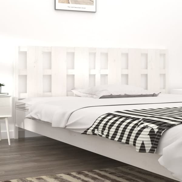 Sengegærde 205,5x4x100 cm massivt fyrretræ hvid - Sengegærde - Sengegærder - Home & Living