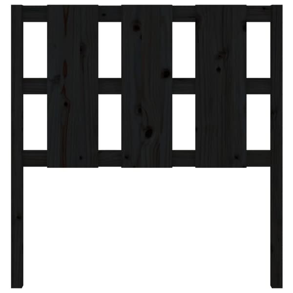 Sängynpääty musta 95,5x4x100 cm täysi mänty - Sängynpääty - Sängynpäädyt - Home & Living