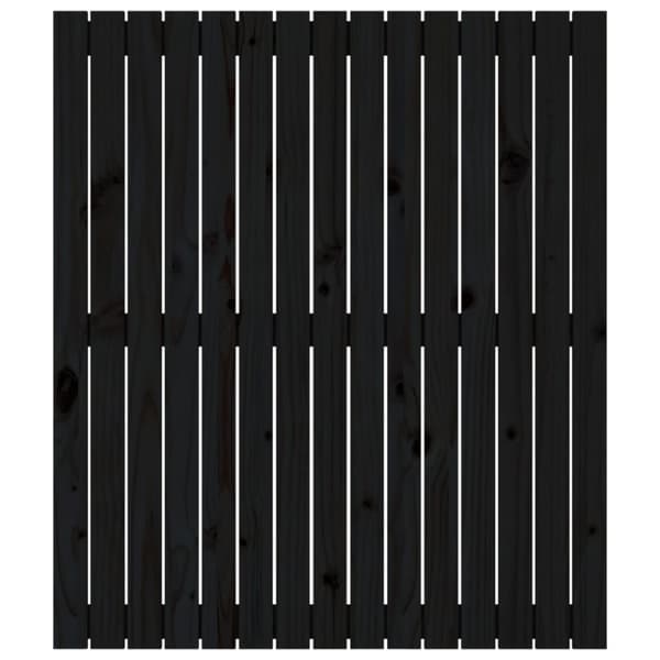 Sängynpääty seinälle musta 95,5x3x110 cm täysi mänty - Seinäsängynpääty - Seinäsängynpäädyt - Home & Living