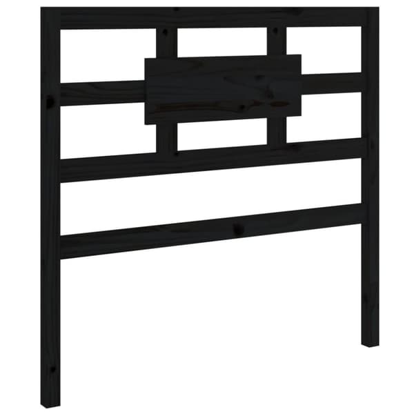 Sengegærde 95,5x4x100 cm massivt fyrretræ sort - Sengegærde - Sengegærder - Home & Living