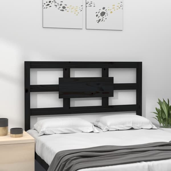 Sengegærde 95,5x4x100 cm massivt fyrretræ sort - Sengegærde - Sengegærder - Home & Living