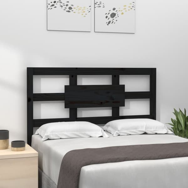 Sengegærde 95,5x4x100 cm massivt fyrretræ sort - Sengegærde - Sengegærder - Home & Living