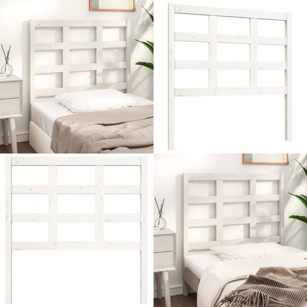 Sengegærde 95,5x4x100 cm massivt fyrretræ hvid - Sengegærde - Sengegærder - Home & Living