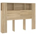 Miniatyrbillede 3 af 8: Sengegavl med opbevaring 140x18,5x104,5 cm sonoma-eg - Sengegavl Med Opbevaring - Sengegavle Med Opbevaring - Home & Living