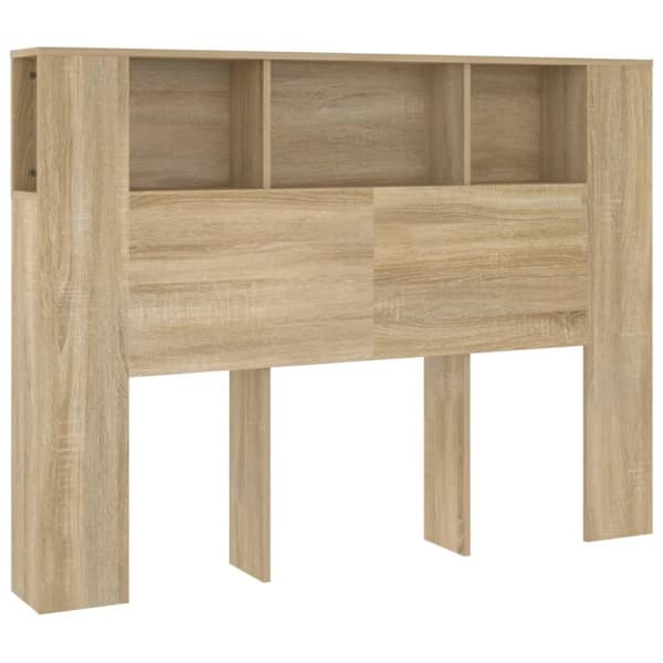 Sengegavl med opbevaring 140x18,5x104,5 cm sonoma-eg - Sengegavl Med Opbevaring - Sengegavle Med Opbevaring - Home & Living