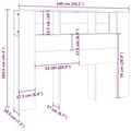 Miniatyrbillede 7 af 8: Sengegavl med opbevaring 140x18,5x104,5 cm sonoma-eg - Sengegavl Med Opbevaring - Sengegavle Med Opbevaring - Home & Living