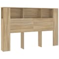 Miniatyrbillede 3 af 8: Sengegavl med opbevaring 160x18,5x104,5 cm sonoma-eg - Sengegavl Med Opbevaring - Sengegavle Med Opbevaring - Home & Living