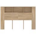 Miniatyrbillede 5 af 8: Sengegavl med opbevaring 160x18,5x104,5 cm sonoma-eg - Sengegavl Med Opbevaring - Sengegavle Med Opbevaring - Home & Living
