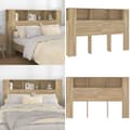 Miniatyrbillede 1 af 8: Sengegavl med opbevaring 160x18,5x104,5 cm sonoma-eg - Sengegavl Med Opbevaring - Sengegavle Med Opbevaring - Home & Living