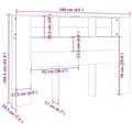 Miniatyrbillede 7 af 8: Sengegavl med opbevaring 160x18,5x104,5 cm sort - Sengegavl Med Opbevaring - Sengegavle Med Opbevaring - Home & Living
