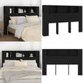 Miniatyrbillede 1 af 8: Sengegavl med opbevaring 160x18,5x104,5 cm sort - Sengegavl Med Opbevaring - Sengegavle Med Opbevaring - Home & Living