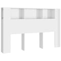 Miniatyrbillede 3 af 8: Sengegavl med opbevaring 160x18,5x104,5 cm hvid højglans - Sengegavl Med Opbevaring - Sengegavle Med Opbevaring - Home & Living