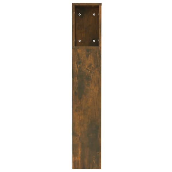 Sengegavl med opbevaring 120x18,5x102,5 cm røget egetræsfarve - Sengegavl Med Opbevaring - Sengegavle Med Opbevaring - Home & Living