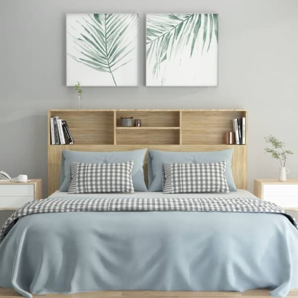 Sänggavel med förvaring sonoma-ek 160x19x103,5 cm - Sänggavelskåp - Sängskåp - Home & Living