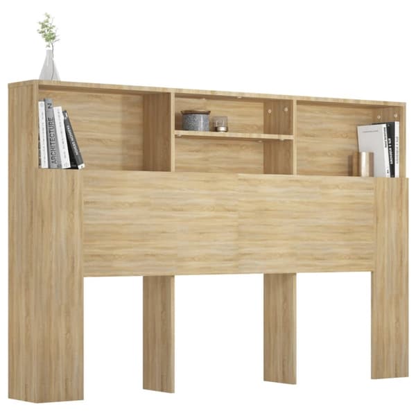 Sänggavel med förvaring sonoma-ek 160x19x103,5 cm - Sänggavelskåp - Sängskåp - Home & Living