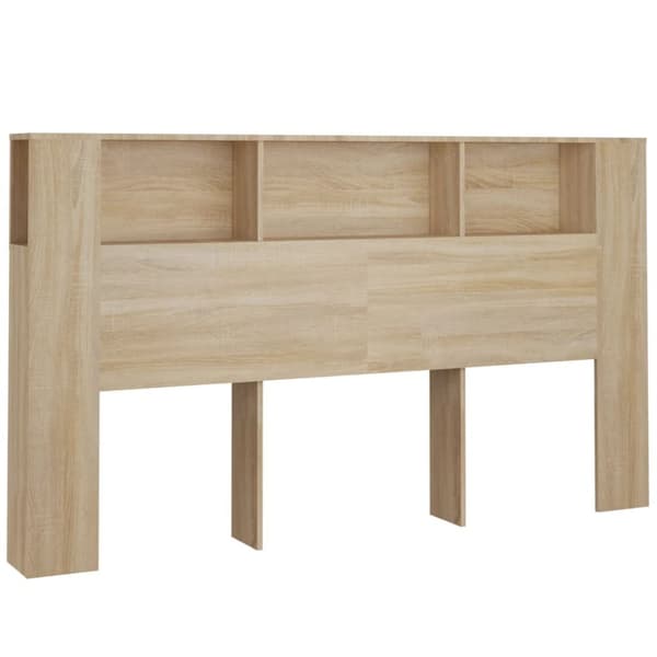 Sengegavl med opbevaring 180x18,5x104,5 cm sonoma-eg - Sengegavl Med Opbevaring - Sengegavle Med Opbevaring - Home & Living