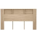 Miniatyrbillede 5 af 8: Sengegavl med opbevaring 180x18,5x104,5 cm sonoma-eg - Sengegavl Med Opbevaring - Sengegavle Med Opbevaring - Home & Living