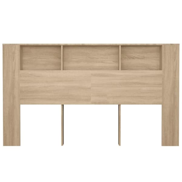 Sengegavl med opbevaring 180x18,5x104,5 cm sonoma-eg - Sengegavl Med Opbevaring - Sengegavle Med Opbevaring - Home & Living