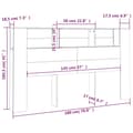 Miniatyrbillede 7 af 8: Sengegavl med opbevaring 180x18,5x104,5 cm sonoma-eg - Sengegavl Med Opbevaring - Sengegavle Med Opbevaring - Home & Living