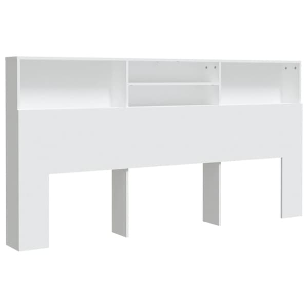 Sängynpääty säilytystilalla valkoinen 200x19x103,5 cm - Sängynpääty Säilytystilalla - Sängynpäädyt Säilytystilalla - Home & Living