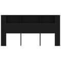 Miniatyrbillede 4 af 9: Sengegavl med opbevaring 200x18,5x104,5 cm sort - Sengegavl Med Opbevaring - Sengegavle Med Opbevaring - Home & Living