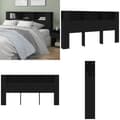 Miniatyrbillede 1 af 9: Sengegavl med opbevaring 200x18,5x104,5 cm sort - Sengegavl Med Opbevaring - Sengegavle Med Opbevaring - Home & Living
