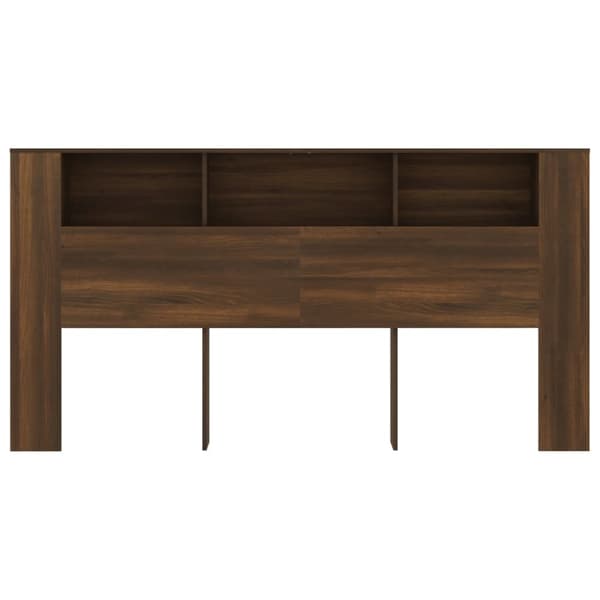 Sängynpääty säilytystilalla ruskea tammi 200x18,5x104,5 cm - Sängynpääty Säilytystilalla - Sängynpäädyt Säilytystilalla - Home & Living