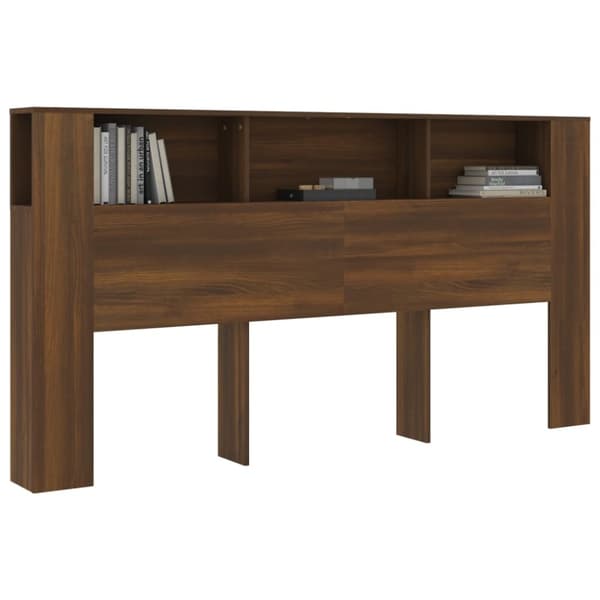 Sängynpääty säilytystilalla ruskea tammi 200x18,5x104,5 cm - Sängynpääty Säilytystilalla - Sängynpäädyt Säilytystilalla - Home & Living