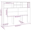 Miniatyrbillede 8 af 9: Sengegavl med opbevaring 140x19x103,5 cm hvid højglans - Sengegavl Med Opbevaring - Sengegavle Med Opbevaring - Home & Living