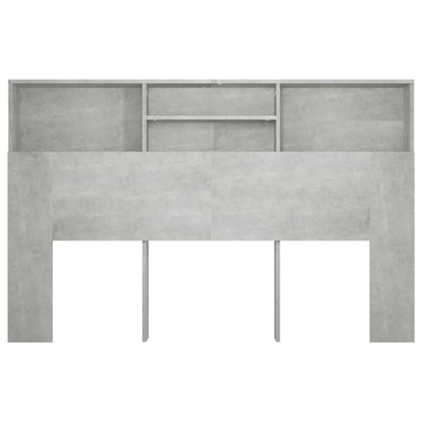 Sengegavl med opbevaring 160x19x103,5 cm betongrå - Sengegavl Med Opbevaring - Sengegavle Med Opbevaring - Home & Living