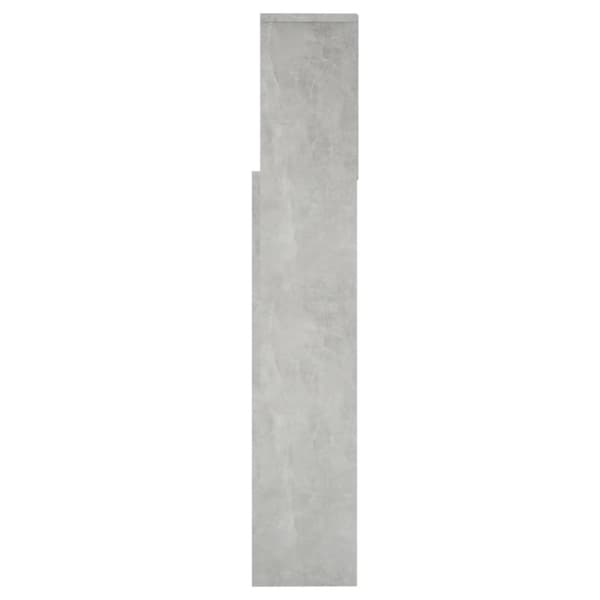 Sengegavl med opbevaring 160x19x103,5 cm betongrå - Sengegavl Med Opbevaring - Sengegavle Med Opbevaring - Home & Living