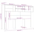 Miniatyrbillede 8 af 9: Sengegavl med opbevaring 160x19x103,5 cm betongrå - Sengegavl Med Opbevaring - Sengegavle Med Opbevaring - Home & Living