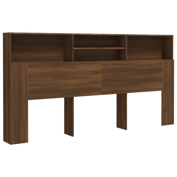 Sengegavl med opbevaring 200x19x103,5 cm brun egetræsfarve - Sengegavl Med Opbevaring - Sengegavle Med Opbevaring - Home & Living