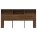 Miniatyrbillede 4 af 8: Sengegavl med opbevaring 200x19x103,5 cm brun egetræsfarve - Sengegavl Med Opbevaring - Sengegavle Med Opbevaring - Home & Living