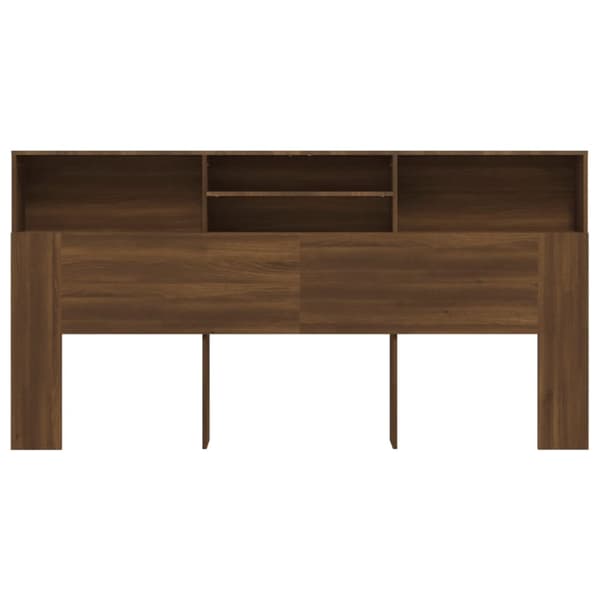 Sengegavl med opbevaring 200x19x103,5 cm brun egetræsfarve - Sengegavl Med Opbevaring - Sengegavle Med Opbevaring - Home & Living