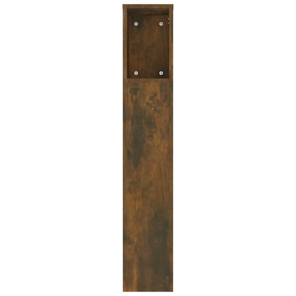 Sengegavl med opbevaring 180x18,5x104,5 cm røget egetræsfarve - Sengegavl Med Opbevaring - Sengegavle Med Opbevaring - Home & Living