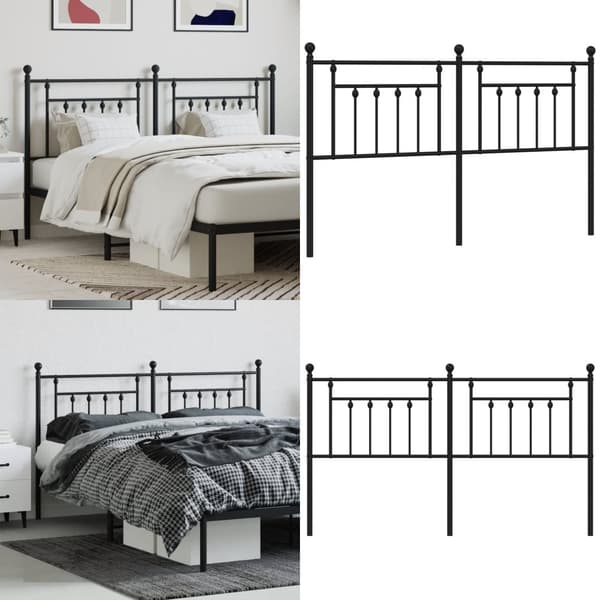 Sengegavl 160 cm metal sort - Sengegavl - Sengegavle - Home & Living