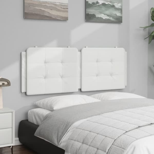 vidaXL gavlpude 140 cm kunstlæder hvid
