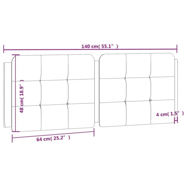 vidaXL gavlpude 140 cm kunstlæder hvid