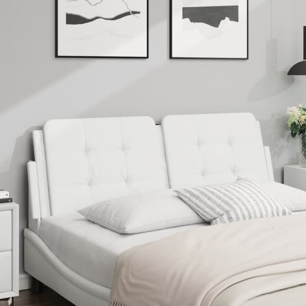 vidaXL gavlpude 140 cm kunstlæder hvid