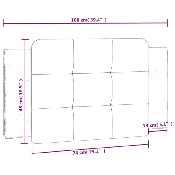 vidaXL gavlpude 100 cm kunstlæder grå