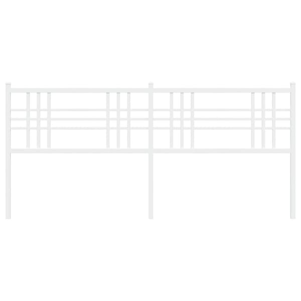 sengegavl 200 cm metal hvid