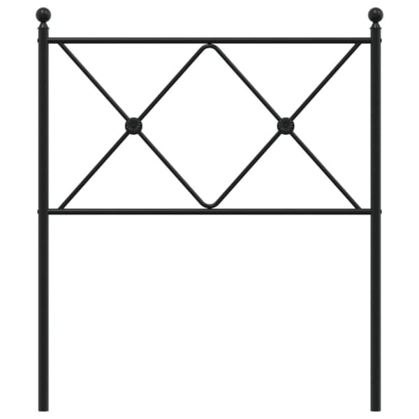 Metallinen sängynpääty musta 75 cm