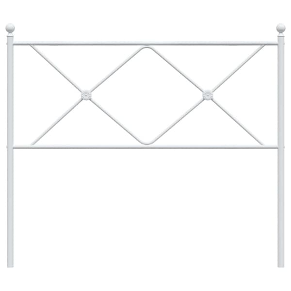 sengegavl 100 cm metal hvid