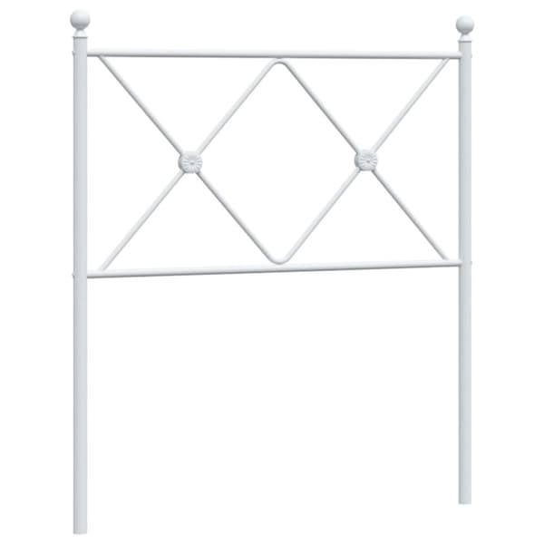sengegavl 75 cm metal hvid