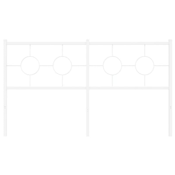sengegavl 150 cm metal hvid