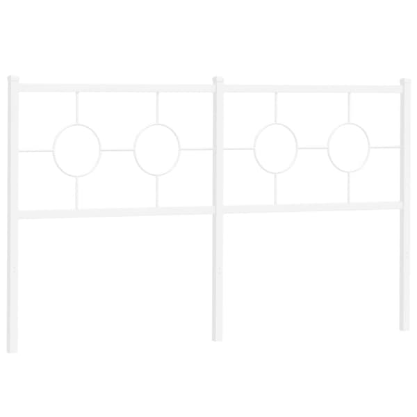 sengegavl 150 cm metal hvid