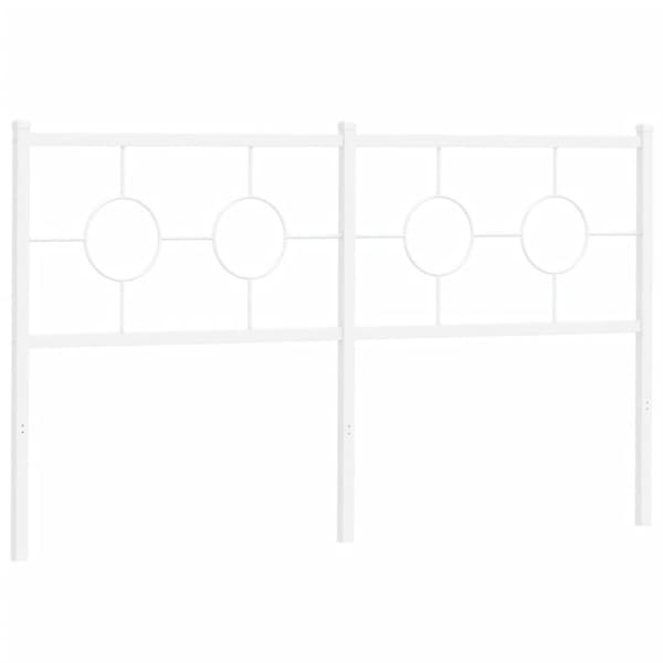 sengegavl 150 cm metal hvid